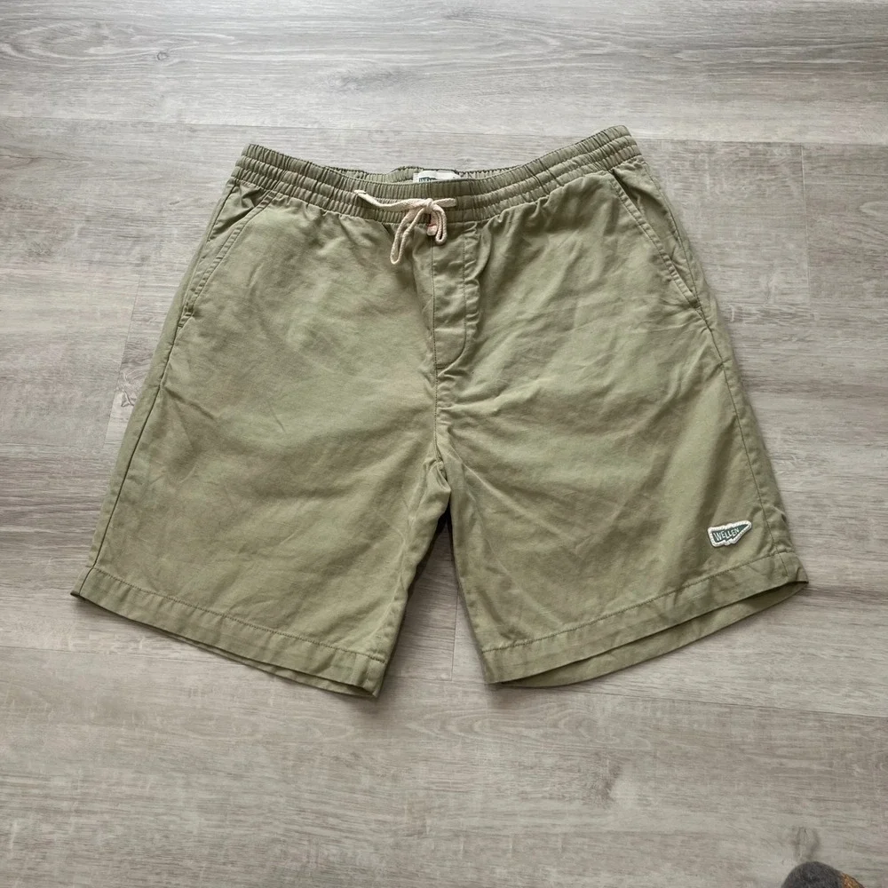 Wellen Easy Shorts Cotton Linen Dusty Olive Men's L Resort Wear Coastal Summer